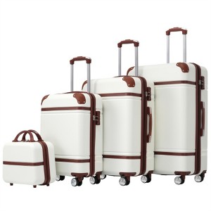 BEAFUP Hardshell Luggage Sets 4 Pieces 20"+24"+28" Luggages and Cosmetic Case Spinner Suitcase with TSA Lock Lightweight - 1 of 4