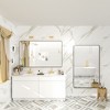 Apmir Rectangular Aluminum Alloy Framed and Tempered Glass Wall Bathroom Vanity Mirror in Matte Black/ Gold/ Silver/ Brown - 3 of 4
