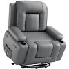 Oversized Power Lift Recliner Chair - Heat and Massage, PU Leather, Electric Lift Chair Designed for The Elderly and People with Mobility impaired - 2 of 4