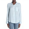 Women's Striped Tie Front Long Sleeve Weekend Button Down Blouse - Abound - 2 of 3