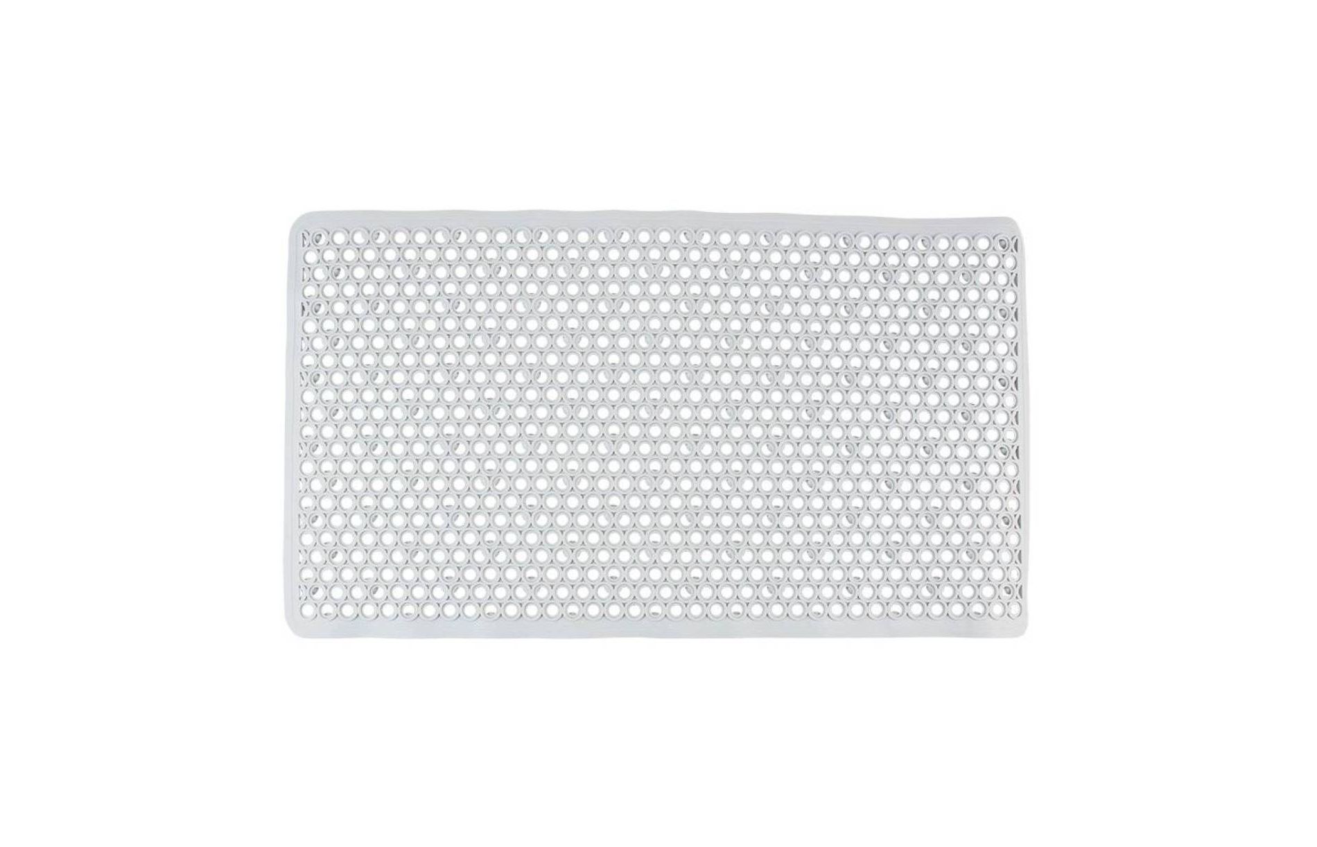 Moda at Home 28.5"x16" Burk PVC Bathtub Mat White