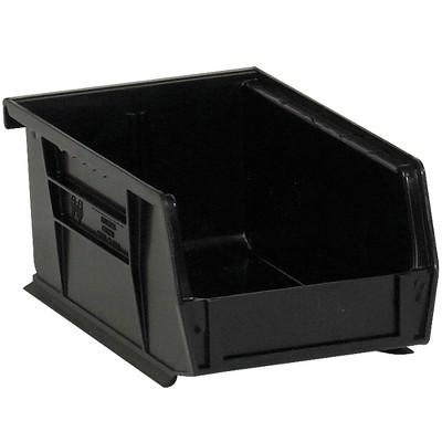 Box Partners Plastic Stack & Hang Bin Boxes 9 1/4" x 6" x 5" Black 12/Case BINP0965K