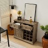Yami Farmhouse Buffet Cabinet with Storage Sideboard, Accent Cabinet with 2 Drawers, Indoor Furniture - The Pop Home - 2 of 4