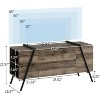 Modern TV Stand, Farmhouse Entertainment Center with 2 Drawers, Adjustable Shelves, U-Shaped Metal Legs, for Living Room, Bedroom - 3 of 4