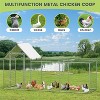 GustoWave Large Metal Chicken Coop 10x3.3x5FT Outdoor Heavy Duty Walk-in Poultry Cage - 4 of 4