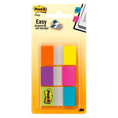 Post-it 60ct .47" Wide Flags with On-the-Go Dispenser - Electric Glow Collection