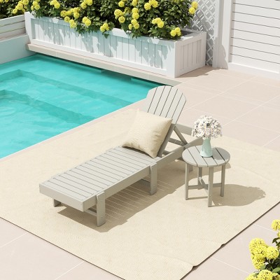 WestinTrends Dylan 2 Piece Poly Reclining Chaise Lounge