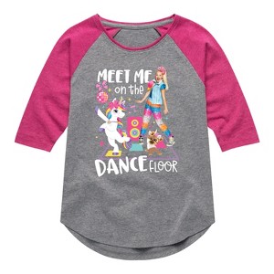 Girls' JoJo Siwa Meet Me On The Dance Floor  - Athletic Heather/Fuchsia - Medium - 1 of 4