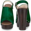 Perphy Women's Slingback Buckle Strap Platform Chunky High Heel Sandals - 2 of 4
