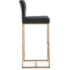 TOV Furniture Denmark Performance Vegan Leather Stool with Gold Base - Set of 2 Black - 4 of 4