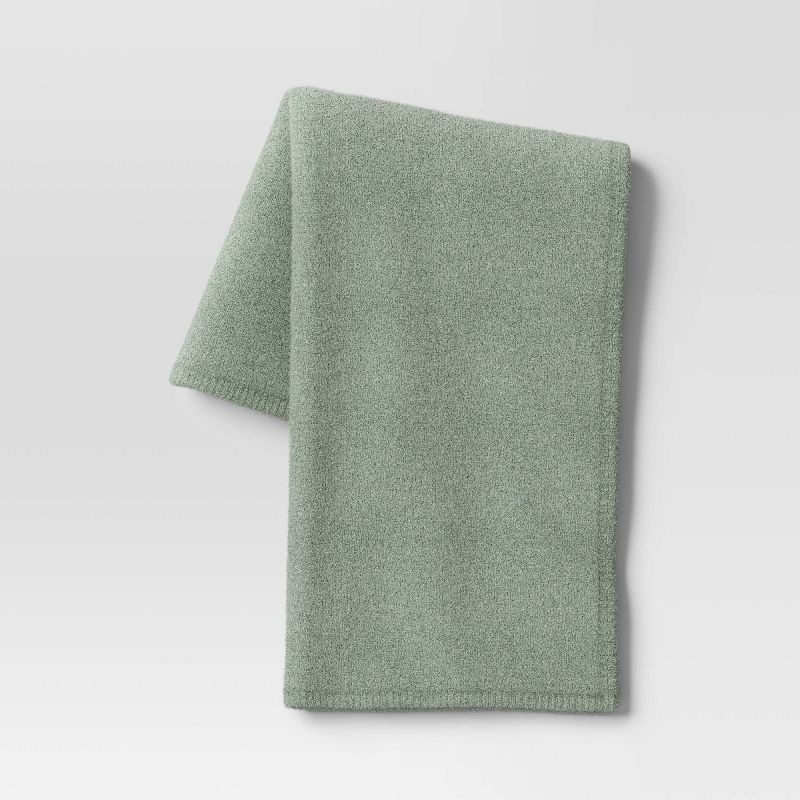 Heathered Cozy Knit Throw Blanket - Threshold™, 1 of 8