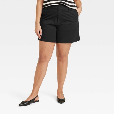 Women's High-rise Tailored Everyday Shorts - A New Day™ Black 20