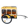 Kumasinova Folding Bike Trailer for Dogs,88LB Capacity Dog Cart with 20" Extra Fat All-Terrain Wheels,Multi-Mesh Windows,Safety Flag Reflective Lights - 2 of 4