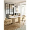 Lesly Modern Oval Slate Dining Table With Double Pedestal for Dining Room - image 3 of 4