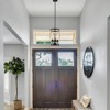 PAKOKULA 4-Light Black Cage Pendant Light with Woven Accents, Rustic Industrial Lighting for Kitchen Island - 3 of 4