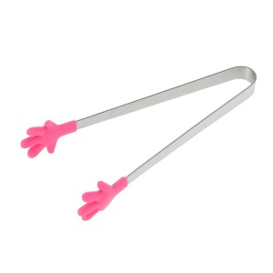Unique Bargains Pcs Food Tongs Hand-Shaped Ice & Food Tongs Dishwasher Safe Stainless Steel Silicone 5 Inch 1 Pcs - 1 of 3