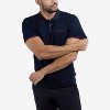 CULTURA Men's Short Sleeves 100% Cotton Polo With Jaquard Rib And Chest Rib Pocket - 3 of 4