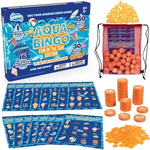 Pool Bingo Diving Game for Kids- Summer Party Fun Edition - Dive for & Call 30 Sinking Numbers, Fill Your Card to Win - 1 of 4