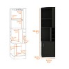 Gulches 8 Bottle Wine Rack with Glass Rack, Double Bottom Cabinets FSC Certified, CPSIA and TSCA Compliant,Assembly Required - 3 of 4