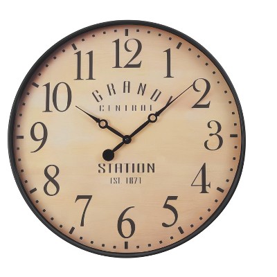 Cesicia 20" Round Wall Clock, Brown