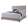 Royal Hampton Button Tufted Polyester Headboard with Low Profile Queen Bed - 2 of 4