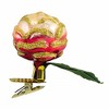 Old World Christmas 2.0 Inch Rosebud Clip-On Flower Leaf Tree Ornaments - 4 of 4