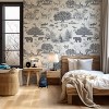 ZACHVO Woodland Toile Peel and Stick Farmhouse Wallpaper Black and White Nursery Wallpaper - 2 of 4