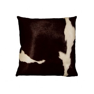 18"  Cowhide Throw Pillow - 1 of 4