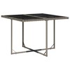 vidaXL Patio Dining Set of 10 Gray PE Rattan Large Collapsible - 4 of 4