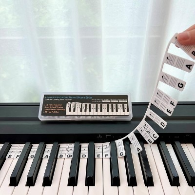 Piano Notes Guide for Beginner, Removable Piano Keyboard Note Labels for Learning, 88-Key Full Size