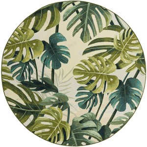 Unique Loom    Outdoor Botanical Longwood Area Rug - 1 of 4