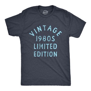 Mens Vintage 1980s Limited Edition T Shirt Funny Cool 1980 Theme Classic Tee For Guys - Crazy Dog Men's T Shirt - 1 of 4