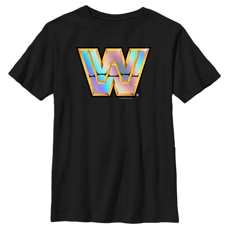 Boy's WWE WrestleMania Gold Shiny Logo T-Shirt, 1 of 6