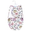 Hudson Baby Infant Girl Plush Faux Fur Swaddle Wrap, Vintage Blossom, 0-3 Months - 2 of 2