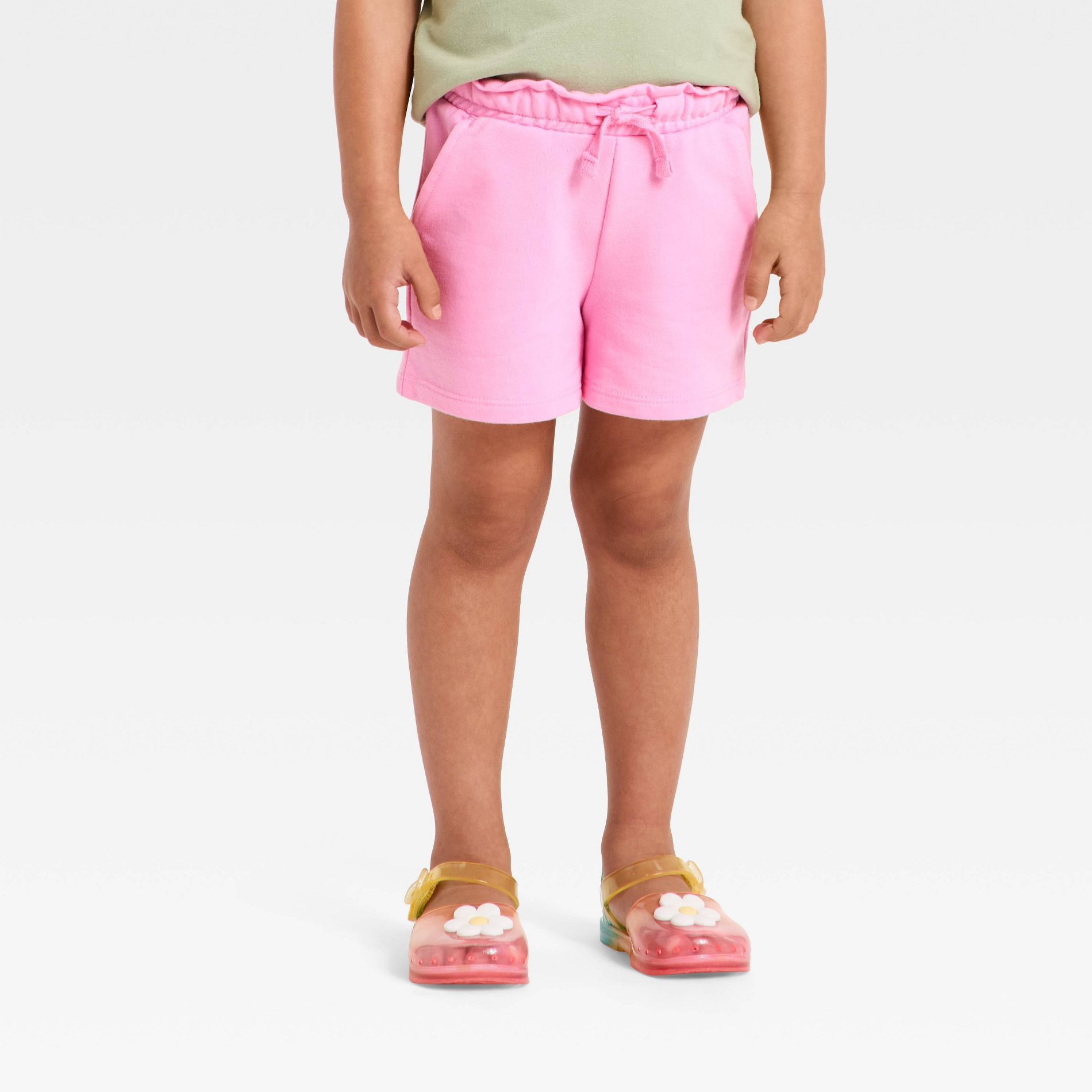 Toddler Girls' Knit Shorts - Cat & Jack™ Bright Pink 3T