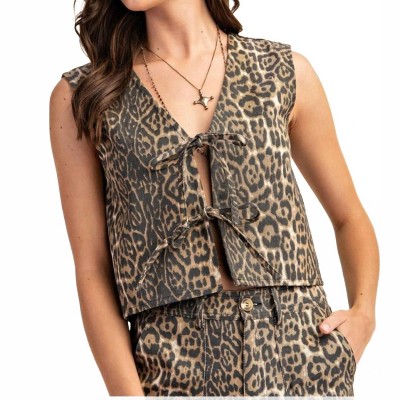 Women's Margo Leopard Vest Leopard - GiGiO
