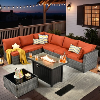 XIZZI Modular Outdoor Patio Furniture Set w/ Optional Coffee Table, Swivel Chair & Firepit - All-Weather, Waterproof & UV-Resistant