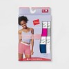 Hanes Women's 4pk Cotton Stretch Mid-Thigh Boyfriend Boxer Briefs - Colors May Vary - 2 of 4