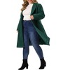 Agnes Orinda Women's Plus Size Fashion Notched Lapel Double Breasted Pea Coats - 2 of 4