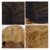 Unique Bargains Women's Wave Curly Short Hair Wig 150 Real Human Hair 4in Yellow 1 Pc - 4 of 4