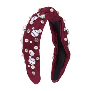 Unique Bargains Faux Diamond Pearl Headband 1 Pc - 1 of 4