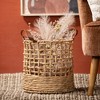 Sullivans 16.5", 14.5" & 13" Open Weave Handled Baskets Set of 3, Natural - 3 of 4