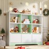 Bookshelf and Toy Organizer, Kids Book Shelf for Kid Rooms with Door, Cubes Storage Organizer,Wood Children Bookcase - 3 of 4