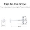 Tiny Sterling Silver Stud Earrings Set - Hypoallergenic Small Round Flat Studs for Cartilage & Tragus (2mm/3mm/4mm) - 2 of 4