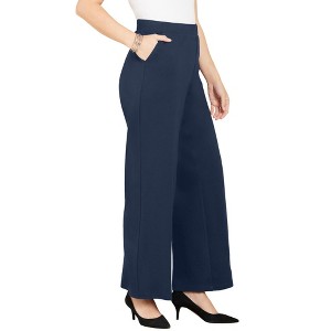 Catherines Women's Plus Size Liz&Me Wide Ponte Pant - 1 of 2