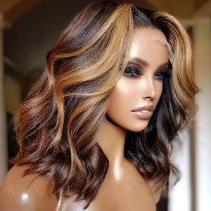 Jessie's Wig 14Inch Bob Wavy Glueless Wig 4X4 Lace TP4/27 1 Pc/Pack - 1 of 4