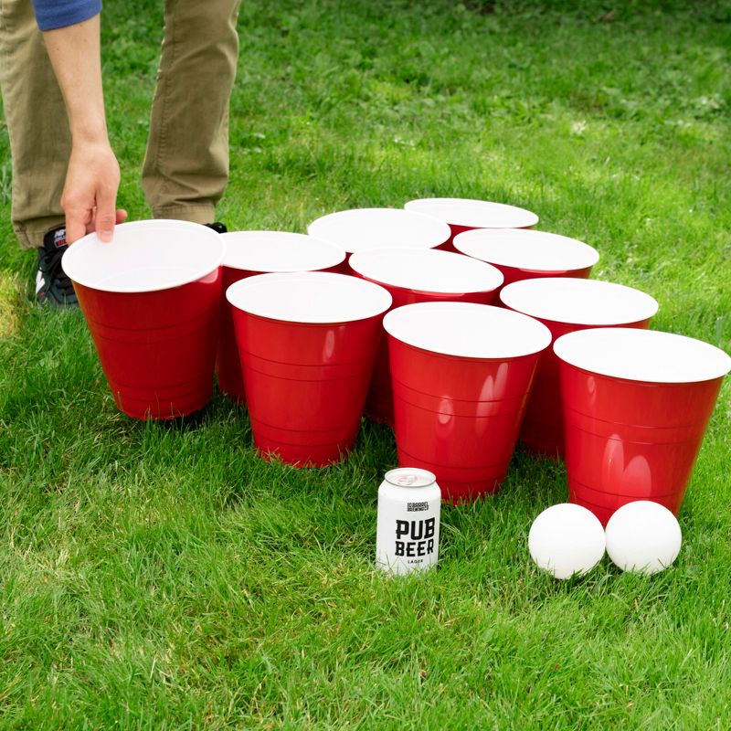 True XL Beer Pong Set with Jumbo Party Cups, Drinking Games for Adults, Each Cup is 110 ounces, Includes 20 Cups and 4 XL Pong Balls, 2 of 8