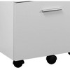 Monarch 3 Drawer Rolling Portable Filing Cabinet, White - 4 of 4