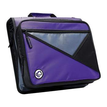 Case It 2 Purple Zipper Binder with Laptop/Tablet Pocket LT-007