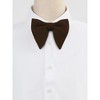 Allegra K Men's Pre-tied Solid Color Formal Party Prom Velvet Bow Ties One Size - 2 of 4